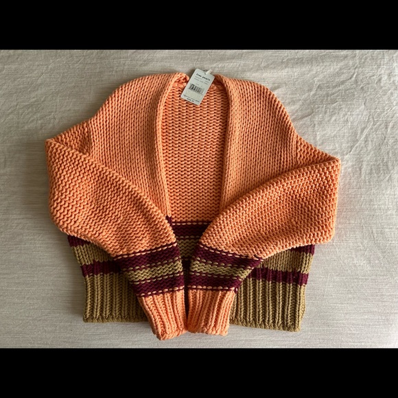 NWT Free People Glow For It Color Block Cardigan - Picture 6 of 7